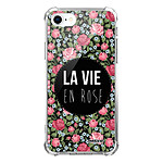 Evetane Coque iPhone 7/8/ iPhone SE 2020 anti-choc souple angles renforcés transparente Motif La Vie en Rose