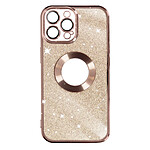 Avizar Coque pour iPhone 13 Pro Max Paillette Amovible Silicone Gel  Rose Gold