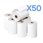 Avizar Lot de 50 rouleaux pour Carte Bancaire TPE - 57x40x12mm - Longueur : 18 m Blanc