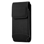 Avizar Étui Ceinture Vertical Smartphone Universel Nylon Mousqueton Clip Noir