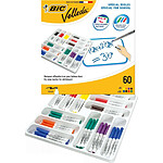 BIC Class pack 60 Feutres Velleda tableau blanc effaçable 1741 Pte Medium Couleurs Assorties