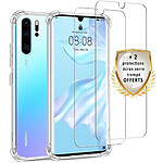 Evetane Coque Huawei P30 Pro/ P30 Pro New Edition Antichoc Silicone + 2 Vitres en verre trempé Protection écran