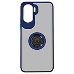 Avizar Coque pour Honor 90 Lite Bi-matière Bague Métallique Support Vidéo  Bleu