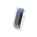 Myway Coque pour Apple iPhone 15 Pro Souple et Protection d'Écran en Verre Trempé Transparent