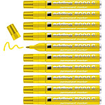 EDDING Marqueur Permanent 2000C Corps Alu Jaune Pointe Ronde 1,5-3 mm x 10