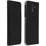 Avizar Housse Galaxy J6 Etui Portefeuille Clapet Flip Cover Ultra-fin - Noir