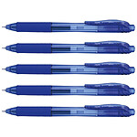 PENTEL Stylo Roller à encre gel Liquid EnerGel-X BLN105 Bleu x 5