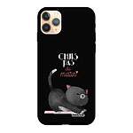 Evetane Coque iPhone 11 Pro Silicone Liquide Douce noir Chuis pas du matin