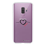 LaCoqueFrançaise Coque Samsung Galaxy S9 Plus 360 intégrale transparente Motif Coeur Noir Amour Tendance