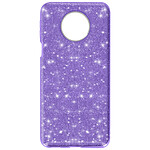 Avizar Coque pour Xiaomi Redmi Note 9T 5G Design Paillette Amovible Silicone Violet