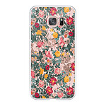 LaCoqueFrançaise Coque Samsung Galaxy S7 Edge 360 intégrale transparente Motif Fleurs Beige et Rose Tendance