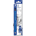 STAEDTLER Crayon Papier Mars Lumograph 100 Mine 2 mm Bleu 3H x 12