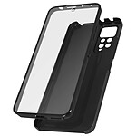 Avizar Coque pour Xiaomi Redmi Note 11 et Note 11s Intégrale Arrière Rigide Transparent et Avant Souple  noir