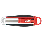 WEDO Cutter de séucrité lame longue de 18 mm, rouge/noir