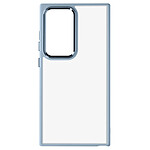 Avizar Coque pour Samsung S24 Ultra Dos Rigide Contour Souple Design Fumé Bleu Pâle