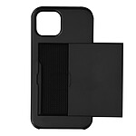 Avizar Coque iPhone 13 Pro avec Rangement Carte Coulissant Antichoc Defender Noir