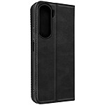 Avizar Étui pour Honor 90 Lite Portefeuille Motif Croisillon CrossWeave Wallet noir