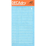 DECADRY Chiffres Transferts (1 Feuille) DDB6F 4 mm Blanc