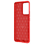 Avizar Coque pour Xiaomi 13 Lite Renforcée Silicone Souple Carbone Brossé  Rouge