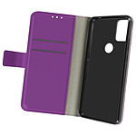 Avizar Housse Alcatel 3X 2020 Aspect Grainé Folio Stand Vidéo Violet