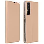 Avizar Housse Sony Xperia 1 II Étui Folio Porte-carte Support Vidéo rose gold