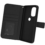 Avizar Housse pour Motorola Moto G51 5G Aspect Grainé Clapet Portefeuille Stand Vidéo  noir