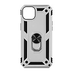 Avizar Coque pour iPhone 15 Antichoc Hybride Bague Support Magnétique  Argent