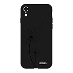 Evetane Coque iPhone Xr Silicone Liquide Douce noir Pissenlit