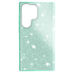 Avizar Coque Paillette pour Samsung Galaxy S23 Ultra Hybride Semi-rigide  vert