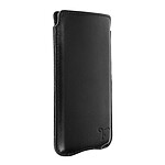 Avizar Pochette Smartphone jusqu'à 5.5''' Cuir Italien Intérieur Soft touch Slim  Noir