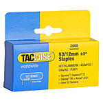 TACWISE Boite de 2000 Agrafes 53/12 mm Galvanisé Type 53