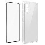 Avizar Coque Redmi Note 10 Pro Souple et Verre Trempé 9H Transparent noir