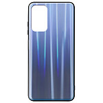 Avizar Coque Xiaomi Redmi 9T et Poco M3 Bi-matière Holographique Brillant Bleu nuit