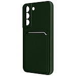 Forcell Coque pour Samsung Galaxy S22 Silicone Souple Porte-carte Fine Légère Vert