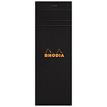 RHODIA bloc noir n°8 7,4x21 80 feuilles agrafées 80g Q.5x5 noir