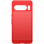 Avizar Coque pour Google Pixel 8 Pro Effet Carbone Silicone Flexible Antichoc  Rouge