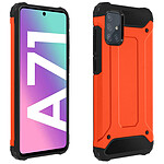 Avizar Coque Samsung Galaxy A71 Design Relief Bi-matière Antichute 1,8m orange