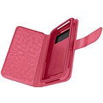 Avizar Etui pour Smartphone 5,5 à 6,0 pouces Clapet Portefeuille Multi Rangements Caméra Slide  fuschia