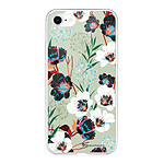 LaCoqueFrançaise Coque iPhone 7/8/ iPhone SE 2020 360 intégrale transparente Motif Fleurs vert d'eau Tendance