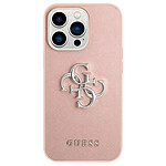 Guess Coque pour iPhone 13 Pro Saffiano Antichoc Rose