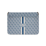 Guess Housse Magnétique pour Ordinateur 16 pouces Imprimé 4G Modèle Stripe Bleu