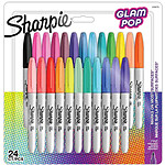 SHARPIE Marqueur permanent FINE 'Glam Pop', blister de 24