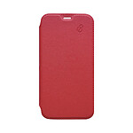 BEETLECASE Étui pour Apple iPhone 6/7/8/SE(2022) Folio Premium en Cuir avec Dos Cristal Rouge