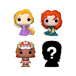 Disney Princesses - Pack 4 figurines Bitty POP! Vinyl Rapunzel 2,5 cm