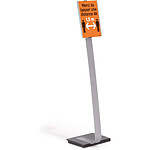 DURABLE Support de présentation Info Sign Stand A4, pour format portrait et paysage, Argent