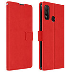 Avizar Housse Huawei P smart 2020 Étui Clapet Porte-carte Support Vidéo Vintage rouge