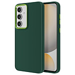 Avizar Coque pour Samsung Galaxy S24 FE Silicone Contour Caméra Métallisé Vert sapin