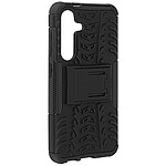 Avizar Coque pour Samsung Galaxy S24 Antichoc Bi-matière Béquille Support Noir