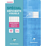 CLAIREFONTAINE Cahier piqué déficients visuels 17x22 48p séyès agrandi Coloris Aléatoire