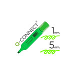 Q-CONNECT Surligneurtracé 2/5 mm pointe biseautée couleurs éclatantes vert x 10